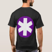 T-shirt Grand astérisque - Deep Purple et blanc (Dos)