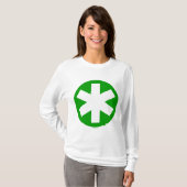 T-shirt Grand Astérisque - Vert et Blanc (Devant entier)