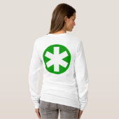 T-shirt Grand Astérisque - Vert et Blanc (Dos entier)