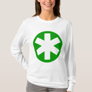 T-shirt Grand Astérisque - Vert et Blanc
