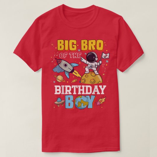 T-shirt Grand Bro De L'Anniversaire Astronaut Thème Espace (Design devant)