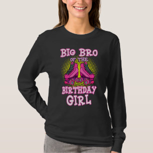 T-shirt Grand Bro De L'Anniversaire Fille Roller Patins An