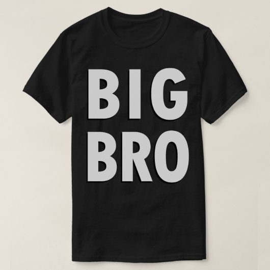 T-shirt GRAND BRO noir et blanc Big Brother (Design devant)