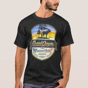T-shirt Grand Canyon Arizona États-Unis Logo de voyage