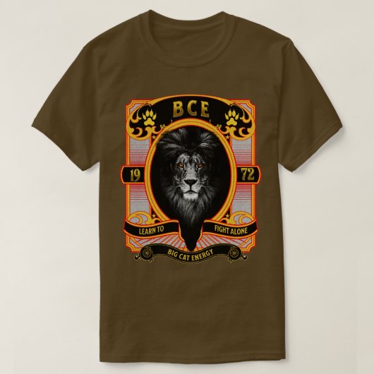 T-SHIRT GRAND CAT ENERGY BCE APPRENDRE À COMBATTRE SEUL (Design devant)