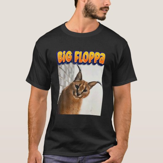T-shirt Grand Chat Mème Floppa (Devant)