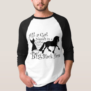 T-shirt Grand cheval noir