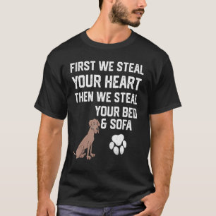 T-shirt Grand chien Dane Voler votre coeur Voler votre lit