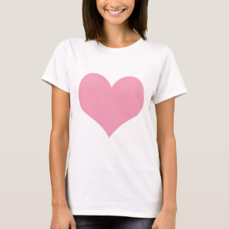 T-shirt Grand Coeur d'amour rose
