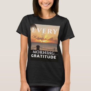 T-shirt Grand Coeur montre Gratitude lever du soleil