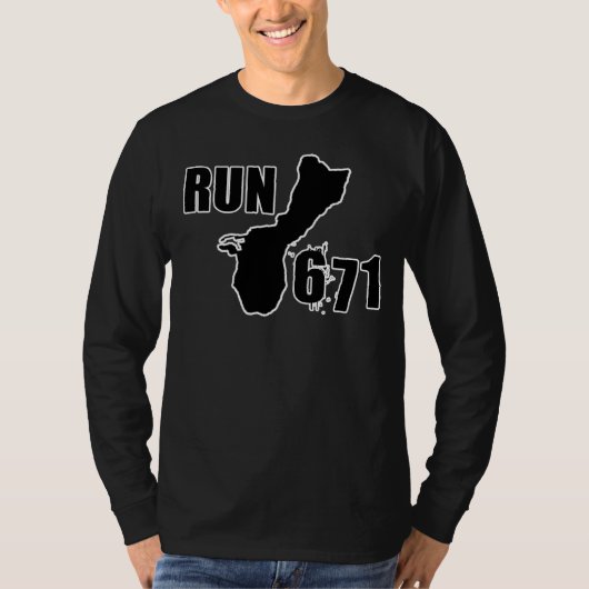 T-shirt Grand contour du logo RUN671 (Devant)