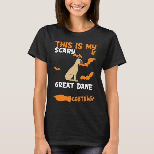 T-shirt Grand Dane Brown Pointy Oreilles Costume Halloween (Devant)