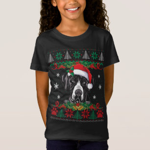 T-Shirt Grand Dane Christmas Père Noël Ugly Sweater Amoure
