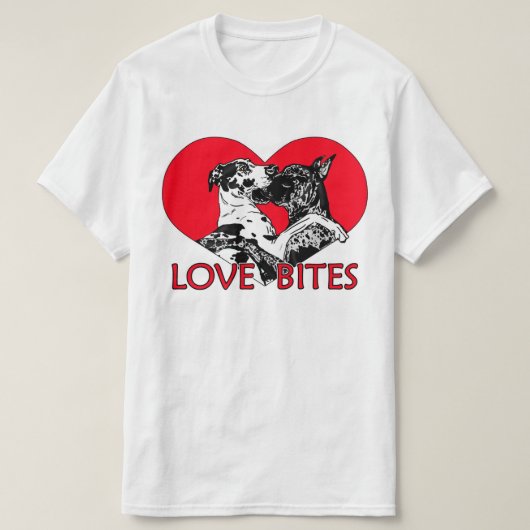 T-shirt Grand Dane Love Bites (Design devant)