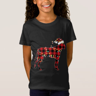 T-Shirt Grand Dane Noël Rouge Plaid Buffalo Pajamas Xma