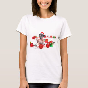 T-shirt Grand Danois avec ornements de Noël Cadeaux