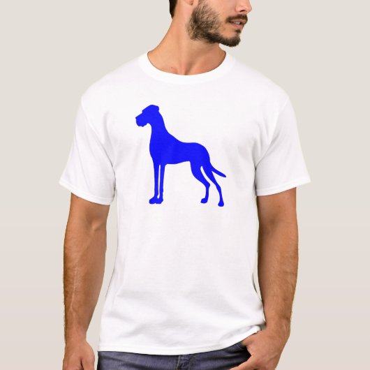 T-shirt Grand Danois bleu (Devant)