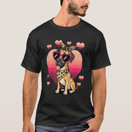 T-shirt Grand Danois Saint-Valentin (Devant)