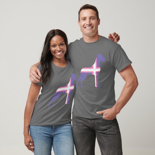 T-Shirt Grand Danois Violet (Unisexe)