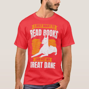 T-shirt Grand Danse Allemand Mastiff Chien Lecture Lover C