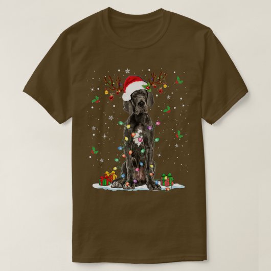 T-shirt Grand Danse Noël Santa Hat Fairy Lights Pyjama (Design devant)