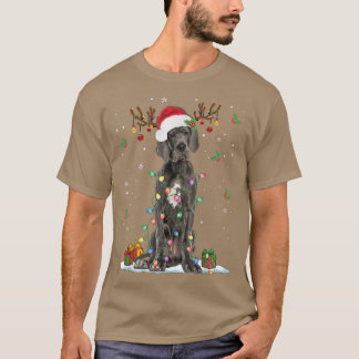 T-shirt Grand Danse Noël Santa Hat Fairy Lights Pyjama