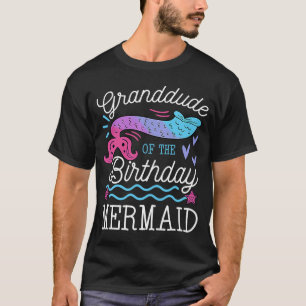 T-shirt Grand-Dude De L'Anniversaire Mermaid Thème Famille