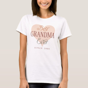 T-shirt Grand-Enfants Noms Années Meilleure Grand-Mère Jam
