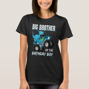 T-shirt Grand Frère De L'Anniversaire Boy Trex Dinosaur Mo