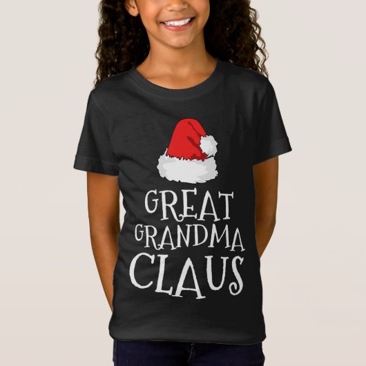 T-Shirt Grand grand-mère Claus Noël Casquette de Noël jume (Devant)