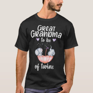T-shirt Grand Grand-mère d'être de jumeaux Baby shower E