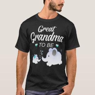T-shirt Grand Grand-Mère Pour Être Un Baby shower Éléphant