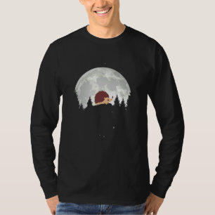 T-shirt Grand Hérisson À La Conception De Pleines lunes