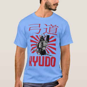 T-shirt Grand Kyudo Samurai Design Drapeau Japonais Tir à