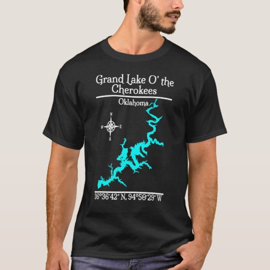 T-shirt Grand lac des Cherokees - Oklahoma_2 (Devant)