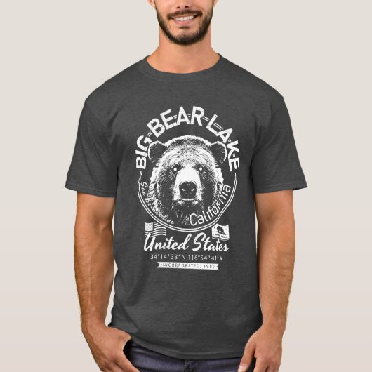 T-SHIRT GRAND LAC D'OURS CALIFORNIE - VILLE DE GRAND LAC D (Devant)