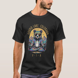 T-shirt Grand Lake Colorado Abstrait Ours Chill Zen Yoga D