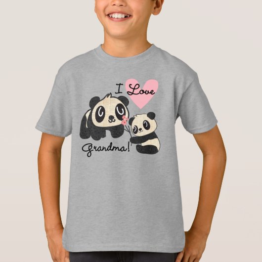 T-shirt Grand-maman d'amour des ours panda I (Devant)