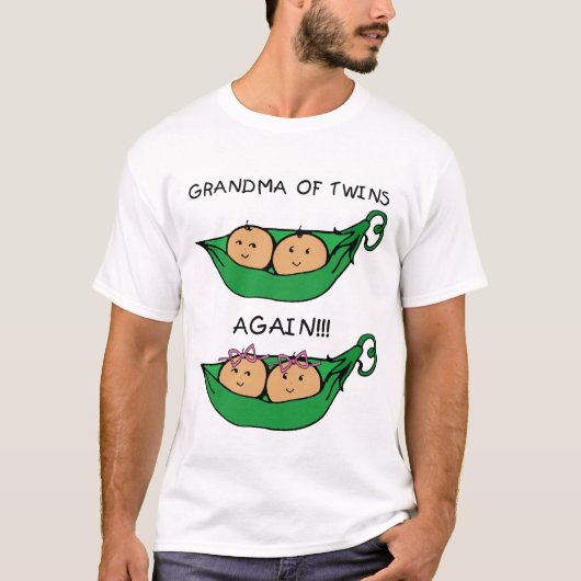 T-shirt Grand-maman des jumeaux encore (Devant)