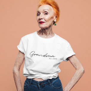 T-shirt Grand-mère Année de création EST moderne moderne