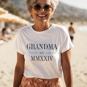 T-shirt Grand-mère Année du chiffre romain