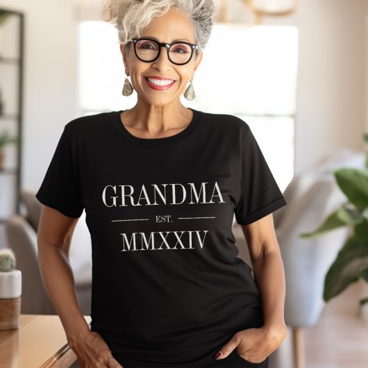 T-shirt Grand-mère Année du chiffre romain