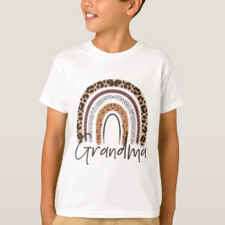 T-shirt Grand-mère Arc en ciel Cheetah Leopard Femmes Noël