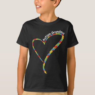 T-shirt Grand-mère autiste Pièce de puzzle de sensibilisat