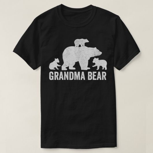 T-shirt Grand-mère Bear Mothers Day Funny Three Cub (Design devant)