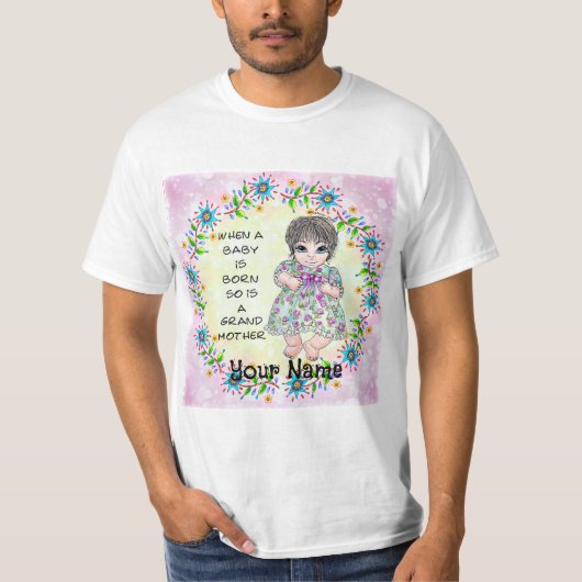 T-shirt Grand-mère Bébé Fille (Devant)