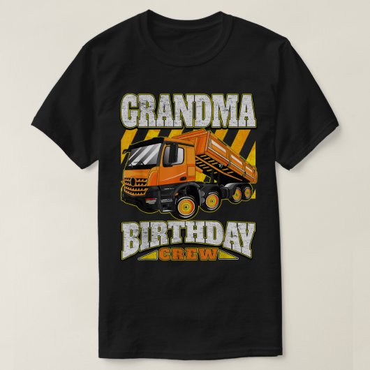 T-shirt Grand-mère - Camion de pompage équipage d'annivers (Design devant)