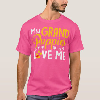 T-shirt Grand-mère Chiens Chien Chiot Adulte Don Mes petit