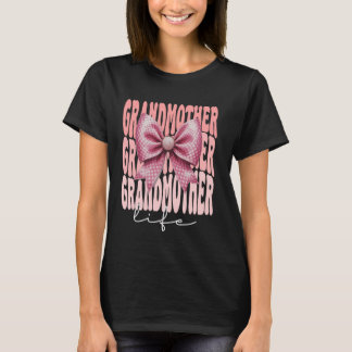 T-shirt Grand-mère Coquette Arc Rose Mignonne Grand-mère F