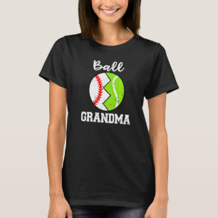 T-shirt Grand-mère de balle de baseball joueur de tennis d